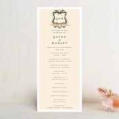 "Amore" - Wedding Programs in Sunset by Susan Moyal - Front