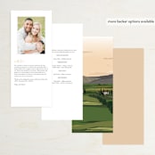 "Amore" - Wedding Programs in Sunset by Susan Moyal - Back of Card Options