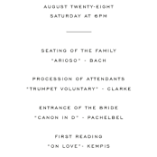 "Love Actually" - Wedding Programs in Onyx by Design Lotus - Detail
