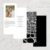 "Skyline - Washington DC" - Wedding Programs in Magenta by Laura Condouris - Back of Card Options