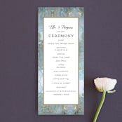 "Something Blue" - Wedding Programs in Aqua by Benita Crandall - Front