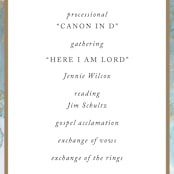 "Something Blue" - Wedding Programs in Aqua by Benita Crandall - Detail