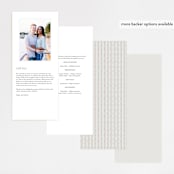 "Simply Grand" - Wedding Programs in Dove by Hooray Creative - Back of Card Options