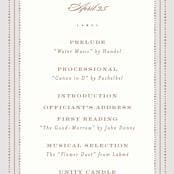 "Simply Grand" - Wedding Programs in Dove by Hooray Creative - Detail