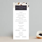 "Terrazzo Frame" - Wedding Programs in Mustard by Amy Payne - Front