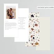 "Terrazzo Frame" - Wedding Programs in Mustard by Amy Payne - Back of Card Options