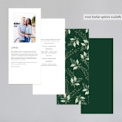 "Nature's Crest" - Wedding Programs in Forest by Paper Sun Studio - Back of Card Options