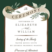 "Nature's Crest" - Wedding Programs in Forest by Paper Sun Studio - Detail
