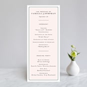 "Simply Framed" - Wedding Programs in Blush by Maddy Hague - Front