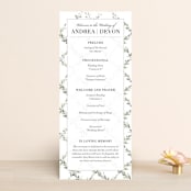 "Watercolor Wreath" - Wedding Programs in Linen by Katrina Crouch - Front