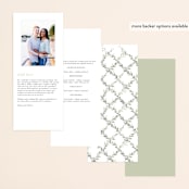 "Watercolor Wreath" - Wedding Programs in Linen by Katrina Crouch - Back of Card Options