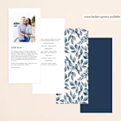"Southern Comfort" - Wedding Programs in French Blue by Chris Griffith - Back of Card Options