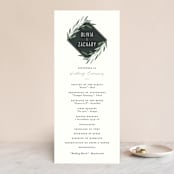 "Oliviers" - Wedding Programs in Spring by Gwen Bedat - Front
