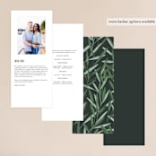 "Oliviers" - Wedding Programs in Spring by Gwen Bedat - Back of Card Options