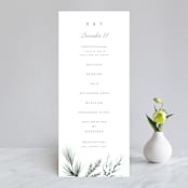 "Winterelle" - Wedding Programs in Cornflower by Petra Kern - Front