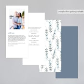 "Winterelle" - Wedding Programs in Cornflower by Petra Kern - Back of Card Options