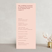 "Headline" - Wedding Programs in Rust by Melissa Egan of Pistols - Front