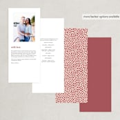 "Headline" - Wedding Programs in Rust by Melissa Egan of Pistols - Back of Card Options