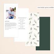 "Gentle Greens" - Wedding Programs in Fern by Petra Kern - Back of Card Options