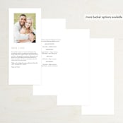 "Adora" - Wedding Programs in Dawn by Leah Bisch - Back of Card Options