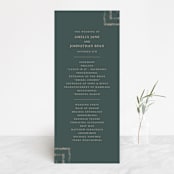 "Simply Modern" - Wedding Programs in Jade by Something Noir - Front