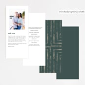 "Simply Modern" - Wedding Programs in Jade by Something Noir - Back of Card Options