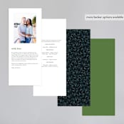 "Side Swept" - Wedding Programs in Navy by Susan Moyal - Back of Card Options
