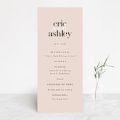 "Loved" - Wedding Programs in Champagne by Angela Garrick - Front