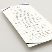 "watercolor azulejo" - Wedding Programs in Azure by Anastasia Makarova - Detail