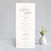"Flora" - Wedding Programs in Blush by Nicoletta Savod - Front