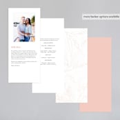"Flora" - Wedding Programs in Blush by Nicoletta Savod - Back of Card Options