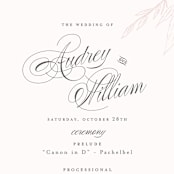 "Flora" - Wedding Programs in Blush by Nicoletta Savod - Detail