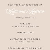 "Romance" - Wedding Programs in Snowball by Anna Elder - Detail