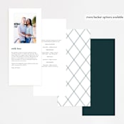 "Succulent Center" - Wedding Programs in Cactus by Jessica Williams - Back of Card Options