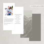 "Modern Mountain" - Wedding Programs in Fog by Stephanie Biller - Back of Card Options