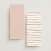 "First Love" - Wedding Programs in Blush by Pixel and Hank - Back of Card Options