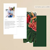 "Tropical Bouquet" - Wedding Programs in Basil by Elly - Back of Card Options