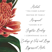 "Tropical Bouquet" - Wedding Programs in Basil by Elly - Detail