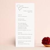 "Flowing Initials" - Wedding Programs in Ivory by Hooray Creative - Front