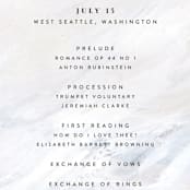 "wishful" - Wedding Programs in Tide by Kate Ahn - Detail