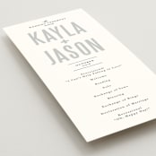 "Monumental" - Wedding Programs in Cotton by Jessie Steury - Detail