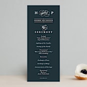 "Traditional" - Wedding Programs in Navy by lena barakat - Front
