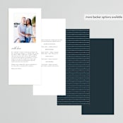 "Traditional" - Wedding Programs in Navy by lena barakat - Back of Card Options