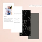"Swept Away" - Wedding Programs in Pearl by Jennifer Postorino - Back of Card Options