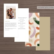 "Lineup" - Wedding Programs in Latte by Jennifer Lew - Back of Card Options