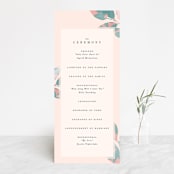 "Boho botanics" - Wedding Programs in Coral by Creo Study - Front