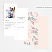 "Boho botanics" - Wedding Programs in Coral by Creo Study - Back of Card Options