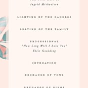 "Boho botanics" - Wedding Programs in Coral by Creo Study - Detail