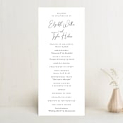 "Desire" - Wedding Programs in Cotton by Jennifer Postorino - Front