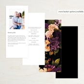 "Desire" - Wedding Programs in Cotton by Jennifer Postorino - Back of Card Options